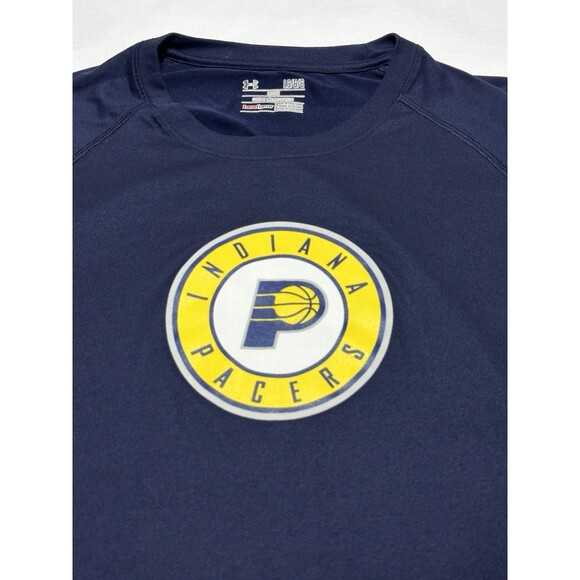 INDIANA PACERS Under Armour NBA Combine Short Sleeve Shirt Men’s Large UA - Picture 2 of 10